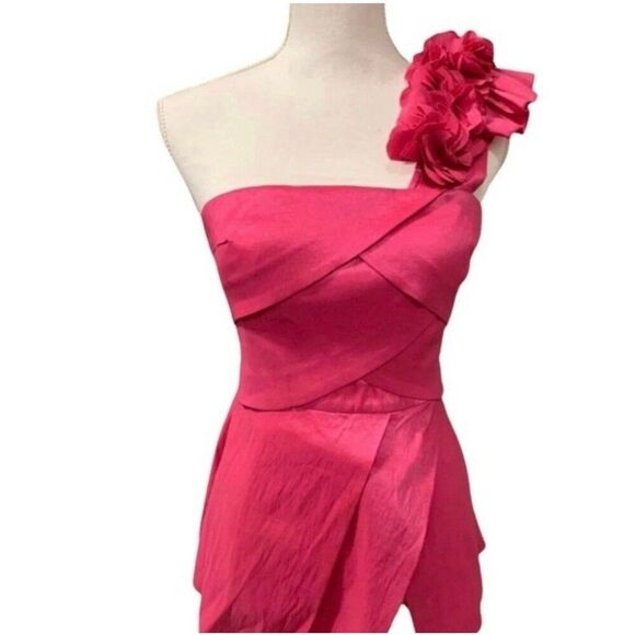 Betsey Johnson Inspired Retro Vintage Fun Rebel Glam Chic Pink One Shoulder Top - Picture 4 of 12